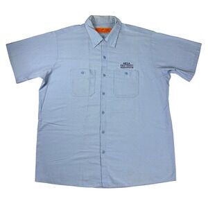 Red Kap Mens XL Light Blue Mesa Public Schools Transportation Work Shirt